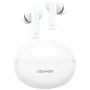 Auscultadores Bluetooth Usams TWS E02 ANC+ENC branco
