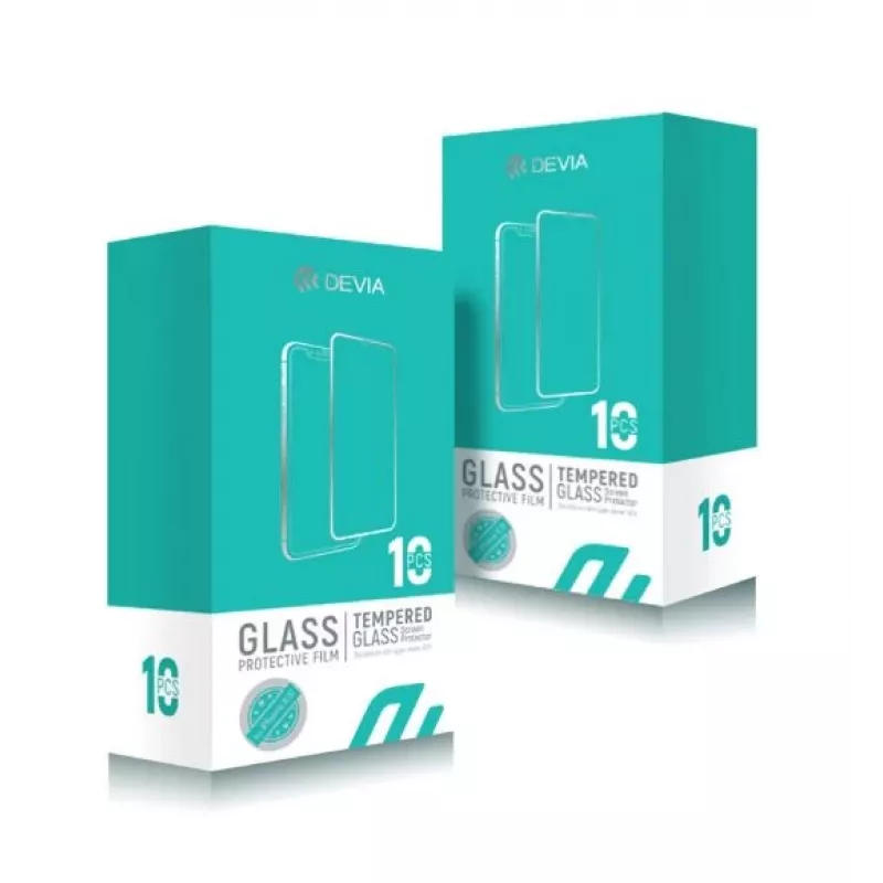 Proteção de ecrã Devia Temperglas Entire View para iPhone XS Max – transparente, pack de 10