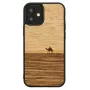 Capa de proteção Man and Wood para iPhone 12 mini — Terra preto