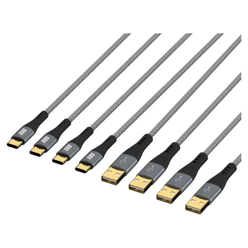 Conjunto de cabos USB-A para USB-C EFB Elektronik 60W QC 3A+ - Digital/Dados (USB-AC-00005)