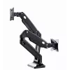 Suporte para monitor GEMBIRD MA-DA2-03 para ecrãs até 35 polegadas, fixação de mesa, VESA 75x75–100x100, 20 kg, preto, ecrã duplo