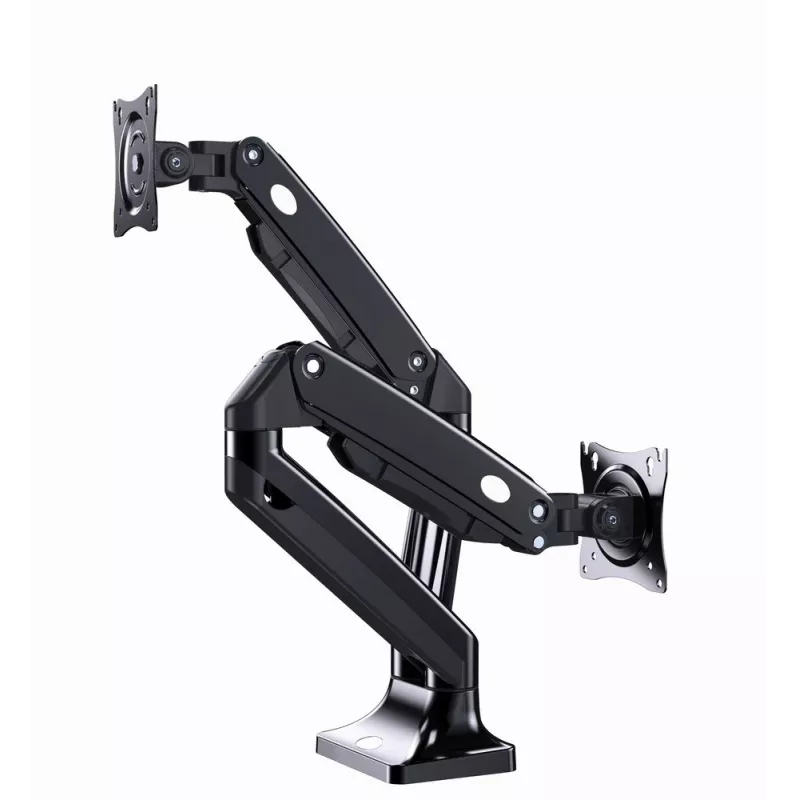 Suporte para monitor GEMBIRD MA-DA2-03 para ecrãs até 35 polegadas, fixação de mesa, VESA 75x75–100x100, 20 kg, preto, ecrã duplo