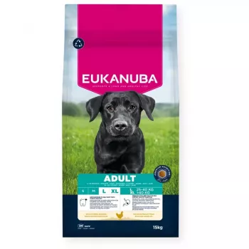 Ração seca para cães EUKANUBA Adult Large Chicken 15 kg — ração seca para cães adultos de raças grandes, frango, 15 kg