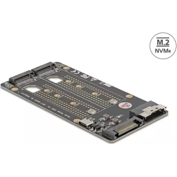 Conversor DELOCK SFF-8654 8i para 2x M.2 Key M NVMe SSD, modelo 64295