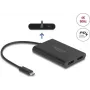 Adaptador DELOCK USB-C para 2× DisplayPort 4K 60 Hz — modelo 64308