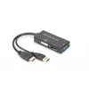 Adaptador HDMI 3 em 1 Digitus AK-330403-002-S