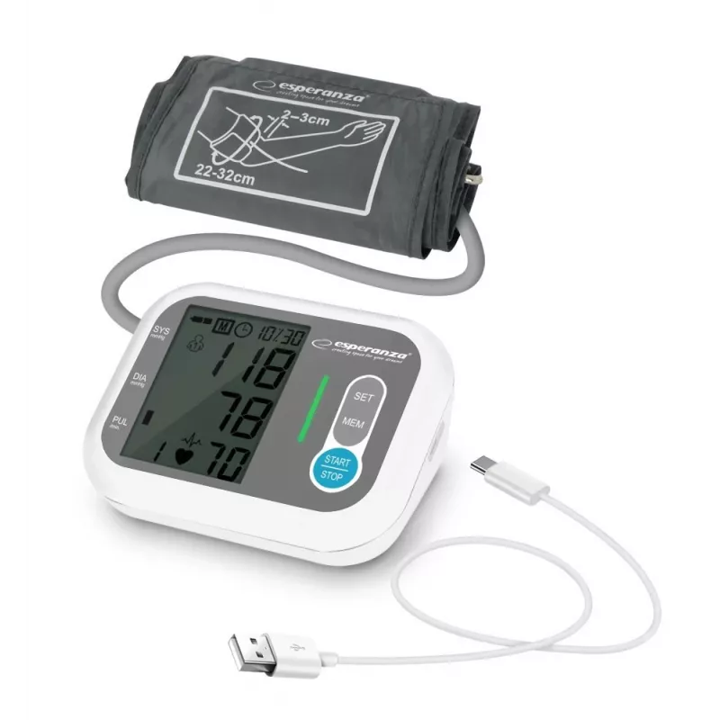 Medidor de tensão arterial Esperanza ECB005 medição automática com ecrã LCD