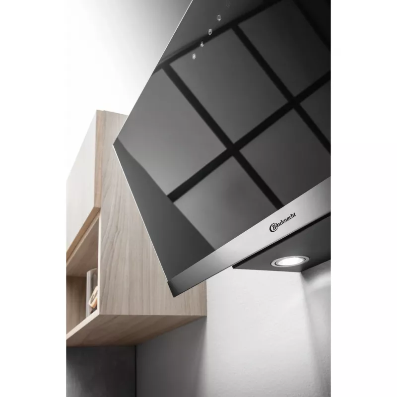 Bauknecht RBHVP 83 LM K exaustor de parede, 80 cm, extração/recirculação, LED, preto/aço inoxidável