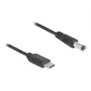 Cabo de alimentação USB Type-C DeLOCK 1 m 5,5 x 2,1 mm ficha macho 5 V 1,5 A