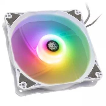Pack de ventoinhas de caixa BitsPower Notos RGB 120mm PWM — branco, pack de 5 (BPTA-FX1812NTWH-5)