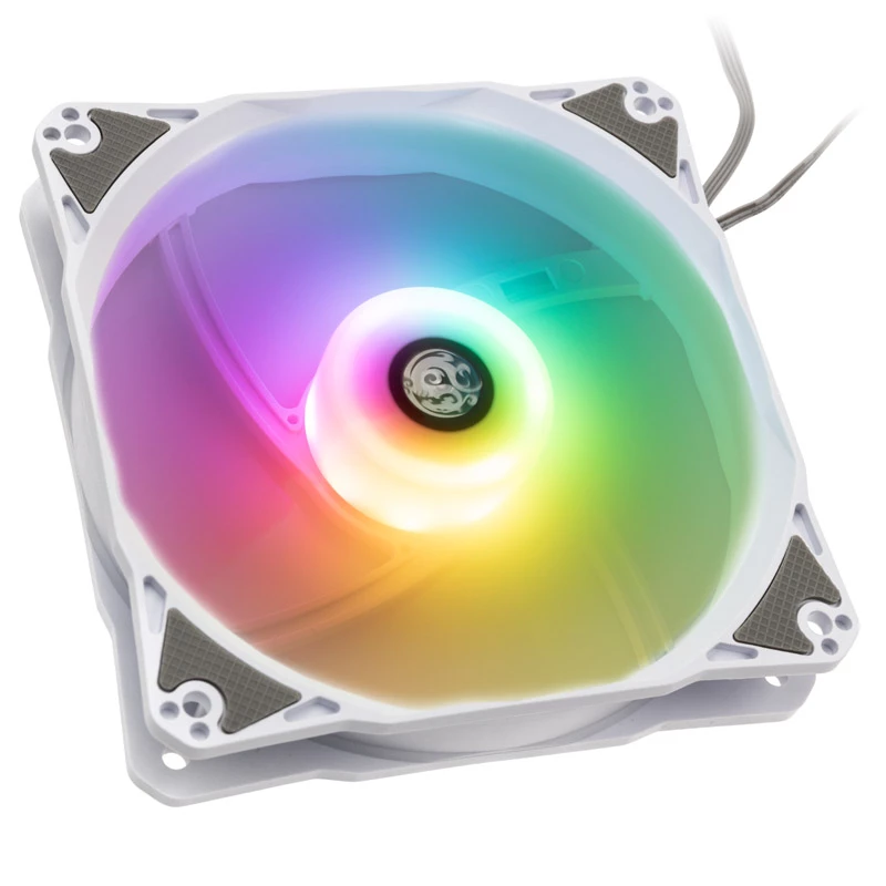 Pack de ventoinhas de caixa BitsPower Notos RGB 120mm PWM — branco, pack de 5 (BPTA-FX1812NTWH-5)