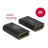 Adaptador DELOCK High Speed HDMI com Ethernet - conector fêmea HDMI-A > conector fêmea HDMI-A 4K Gender Changer preto