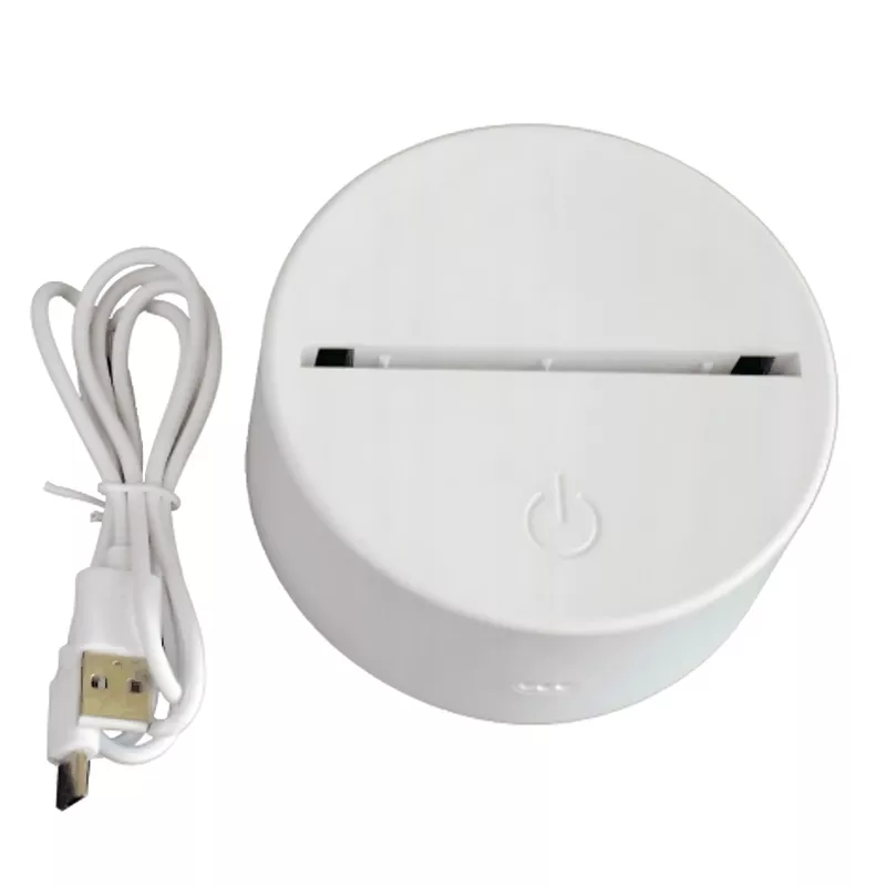 Lâmpada de noite Extralink HOME 3D coração ilusão ótica candeeiro de mesa USB