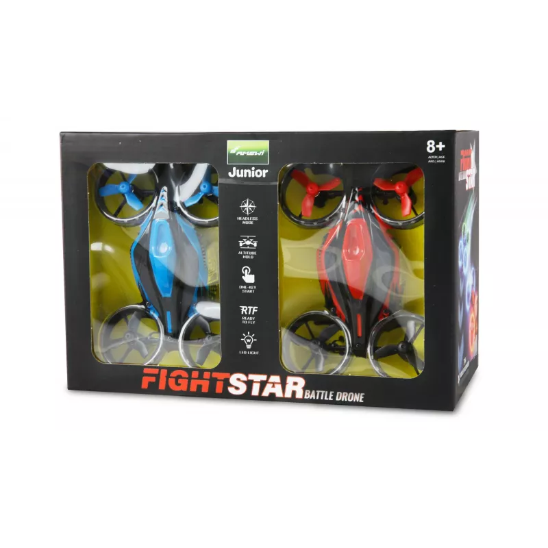 Amewi FightStar Battle Bundle drone vermelho e azul — modelo 25344, para utilização interior/exterior, adequado para crianças a partir de 8 anos
