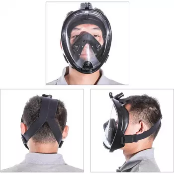 Máscara de snorkel de visão total Free Breath M2068G L/XL azul — visão total, tamanho L/XL