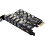 Renkforce RF-6613198 Placa controladora USB 3.2 Gen 1 5+2 portas USB-A (USB 3.0), USB-C® (USB 3.2 Gen 1) PCIe x1 (RF-6613198)