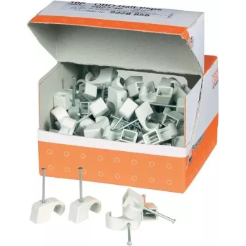 OBO Bettermann Abraçadeiras de pregar ISO Diâmetro do feixe: 10 - 14 mm Cinzento Conteúdo: 100 unid. (2228858)