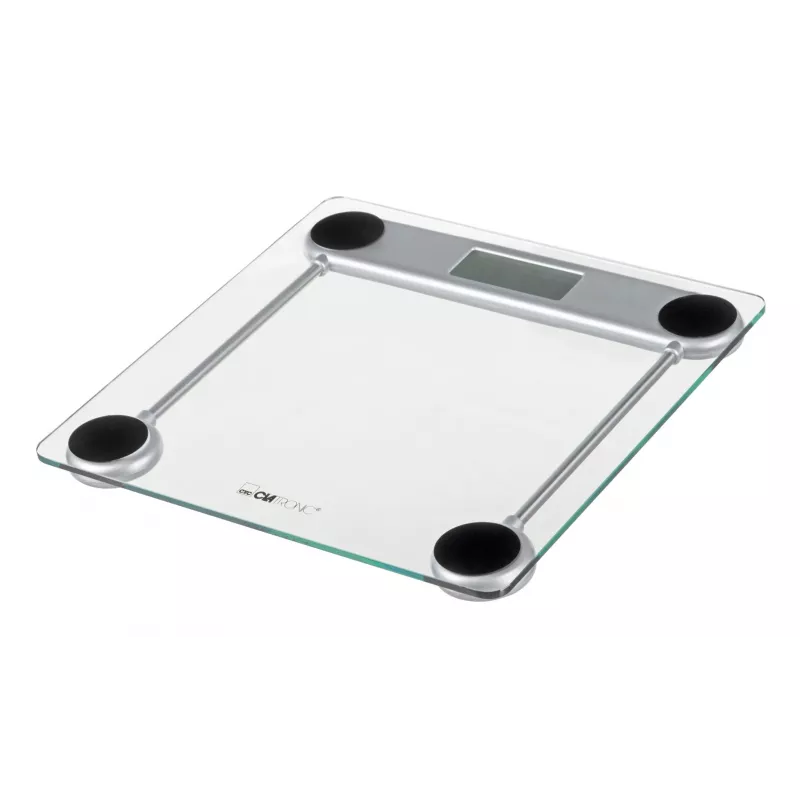 Balança de pessoa eletrónica CLATRONIC PW 3368 — máx. 150 kg, precisão 100 g, plataforma de vidro