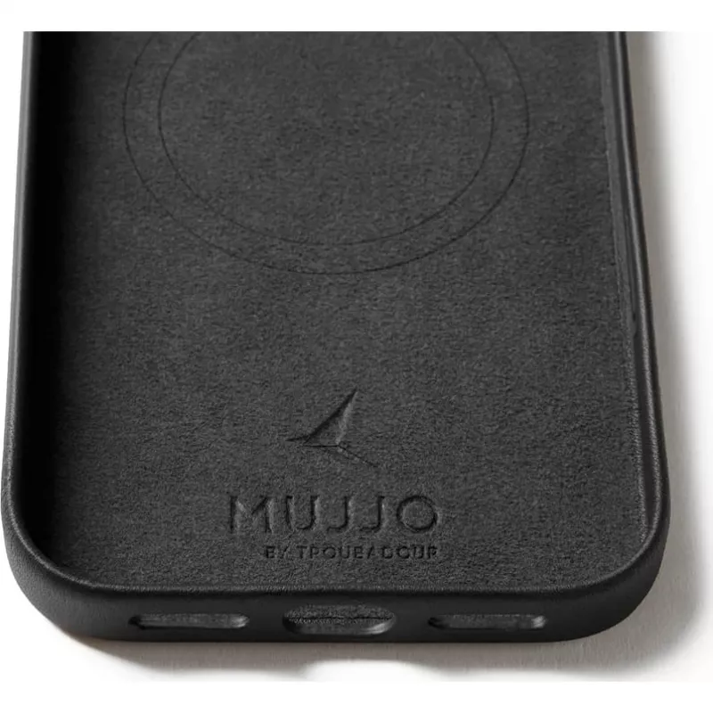 Mujjo Full Leather Case capa para iPhone 17 Pro Max preto