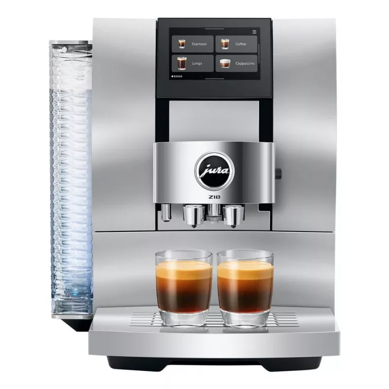 Máquina de café expresso automática JURA Z10 (EB) — depósito de água de 2,4 L, moinho integrado, 1450 W, alumínio/branco