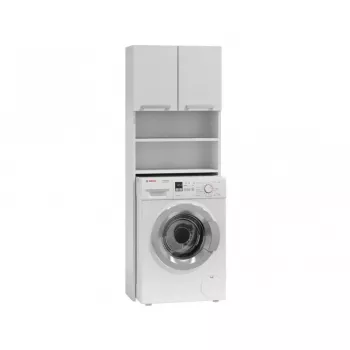 Armário de casa de banho Top e Shop PRALKA POLA BIEL — branco, de pé, 4 prateleiras, 640×300×1830 mm