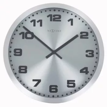 NeXtime Relógio de parede 2906zw Mercure, Ø25 cm, prateado