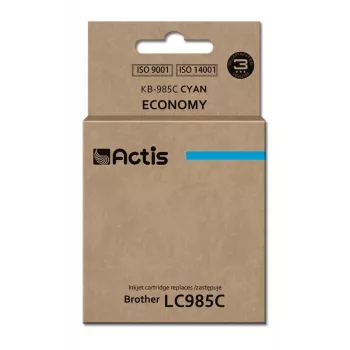Tinteiro ACTIS KB-985C compatível com Brother, ciano, tinta à base de corante, 19,5 ml, rendimento standard
