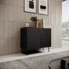 Cómoda Cama Meble ONDA 2D 98x45x85 cm, preto, estrutura em aglomerado