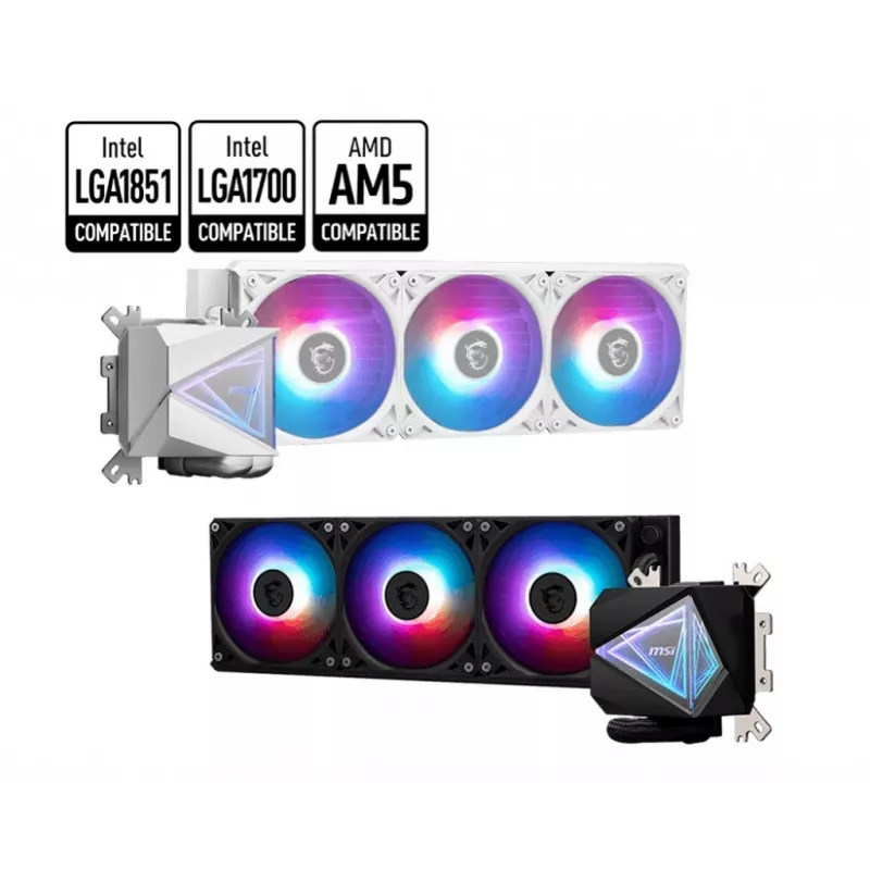 Refrigeração líquida all-in-one MSI MAG Coreliquid I360 WHITE processador 12 cm 1 unid.