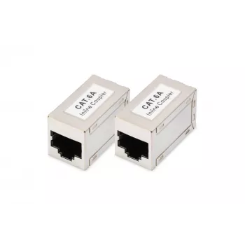 Acoplamentos modulares CAT 6A blindados Digitus 2 unid. RJ-45 contactos dourados