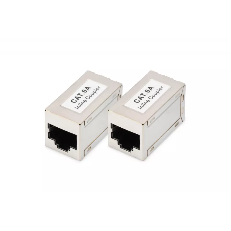 Acoplamentos modulares CAT 6A blindados Digitus 2 unid. RJ-45 contactos dourados