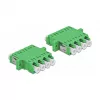 Acoplador de fibra ótica DELOCK 86539 LC fêmea–fêmea, verde, pack de 2