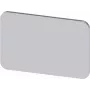 Siemens 3SU1900-0AD81-0AA0 Placa de identificação 17,5 x 27 mm, prateado, embalagem de 10