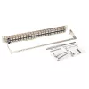 Tripp N254-048-SH-6A 48 portas 1 U montagem em rack patch panel Cat6a STP blindado pass-through - RJ45 Ethernet - TAA - 10 Gigabit Ethernet - RJ-45 - Cat6a - prateado - branco - instalação em rack