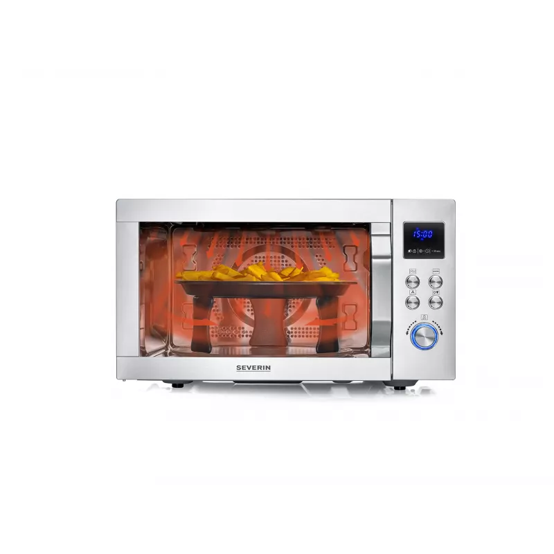 Micro-ondas combinado SEVERIN MW 7918, aparelho de instalação livre, 25 L, 900 W, visor LED, prateado