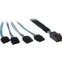 Cabo SFF 8643/4x SATA Inter-Tech 0,5 m