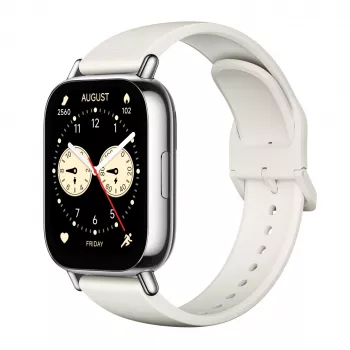 Smartwatch Xiaomi Redmi Watch 5 Lite — 1,96 polegadas AMOLED, GPS, 470 mAh, caixa dourada, bracelete TPU branca