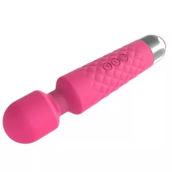 Massageador de clítoris Erolab Wand-M MFN01r rosa — bastão massajador compacto estilo varinha mágica