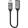 Adaptador de vídeo ALOGIC Ultra - DisplayPort macho com encaixe para HDMI fêmea - 20cm - Cinzento sideral - Suporte 4K, ativo (ULDPHDA-SGR)