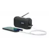 Muse MH-08 MB rádio solar portátil com manivela e lanterna, preto
