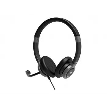 PORT CONNECT | Auscultadores estéreo USB PRO ON'R 300 | com fios | on-ear | cancelamento de ruído | preto