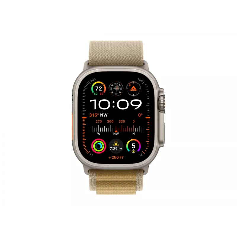 APPLE Watch Ultra 2 GPS + Cellular 49mm Caixa de titânio natural com bracelete Alpine Tan - Small