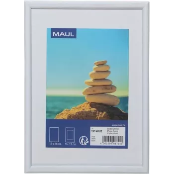 MAUL 1934802 - Porta-fotografias individual - placas de MDF - plástico - policarbonato (PC) - branco - mesa - 13 x 18 cm - retangular