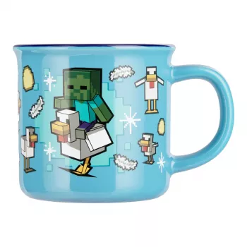 Caneca com mudança de calor Chicken Jockey Minecraft Paladone