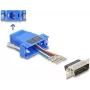 Conjunto de montagem D-Sub 15 macho para RJ12 fêmea, DELOCK, azul