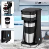 Máquina de café com sistema de gotejamento CLATRONIC KA 3733 — depósito de água de 0,4 l, máquina de cozinha de aço inoxidável para 1 chávena