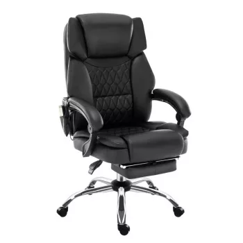 Cadeira de escritório giratória ergonómica mark adler MA-BOSS 6.0, assento em pele ecológica, altura ajustável 47–55 cm, apoio lombar, mecanismo tilt dual