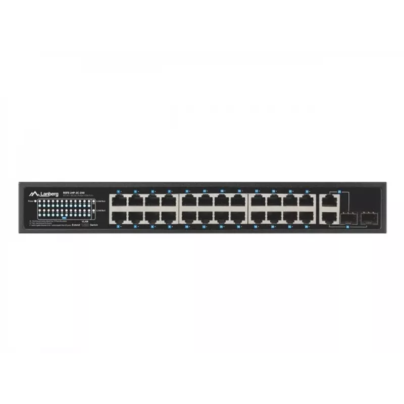 Switch de rede Lanberg RSFE-24P-2C-250 Unmanaged Gigabit Ethernet (10/100/1000)