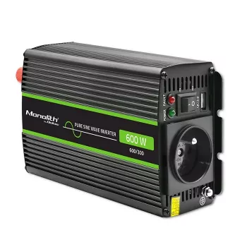 Adaptador/inversor de alimentação para automóvel Qoltec Monolith 600 W preto