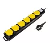 Extensão de energia LogiLink LPS256 1.5m 6 tomadas AC exterior preto amarelo